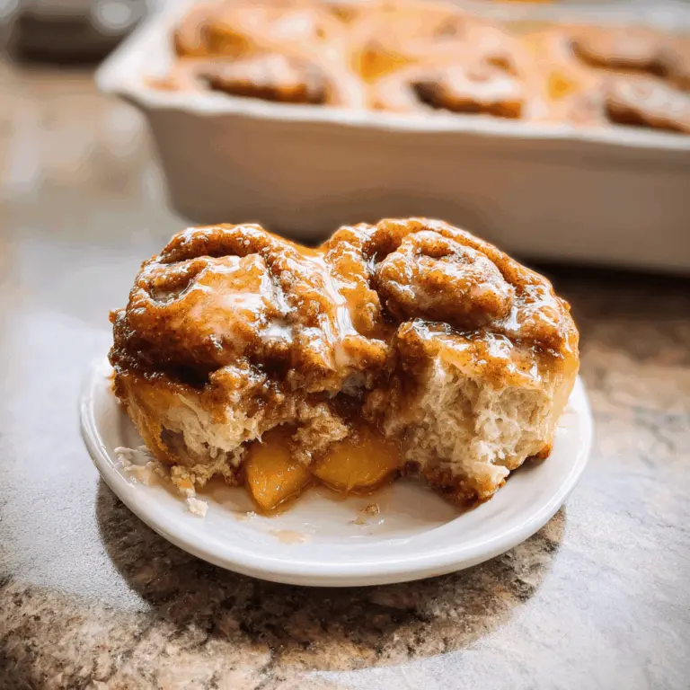 Easy Peach Cobbler Cinnamon Rolls Recipe