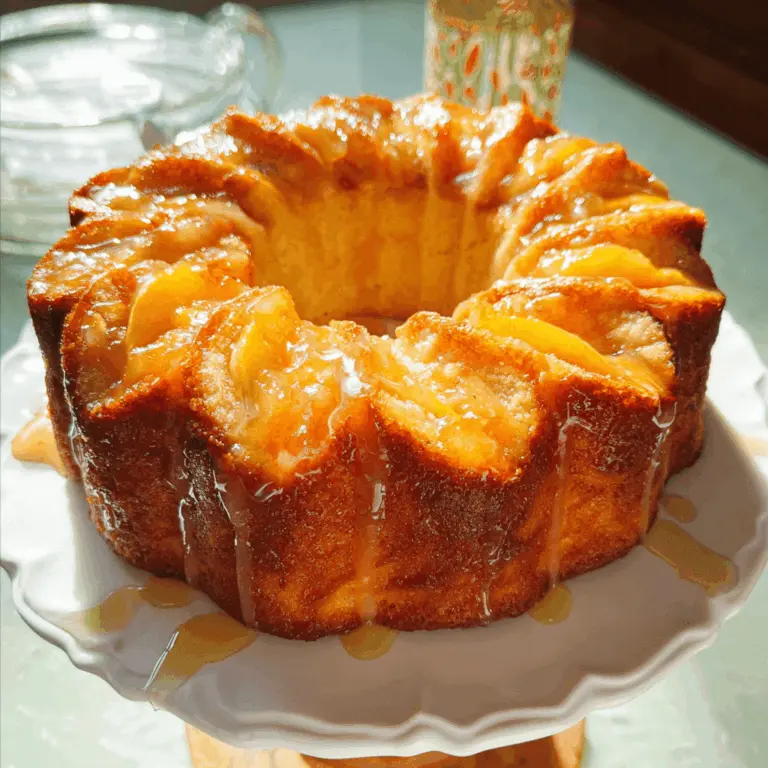 Easy Peach Cobbler Pound Cake Recipe