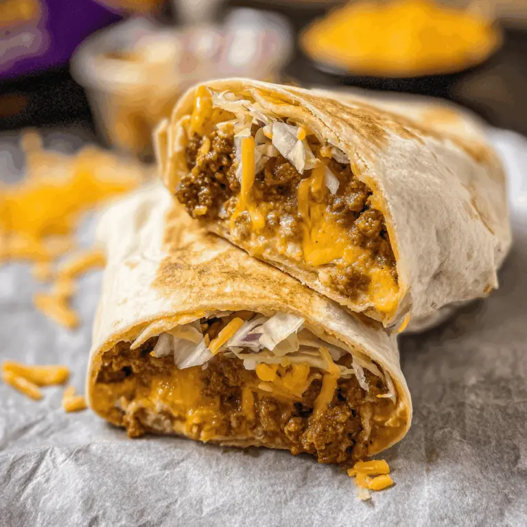 Easy Taco Bell Style Beefy Melt Burrito Recipe