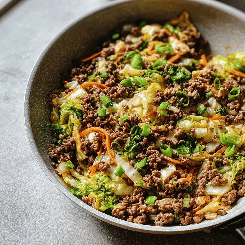 Low-Carb Mongolian Beef and Cabbage Stir-Fry