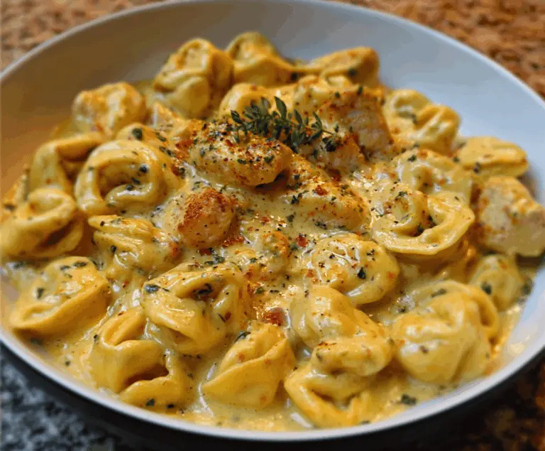 Cajun Garlic Chicken Tortellini in Three-Cheese Cream