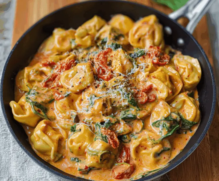 Creamy Spinach Tomato Tortellini