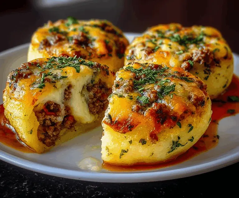 Crispy Mashed Potatoes Stuffed with Cheese & Beef
