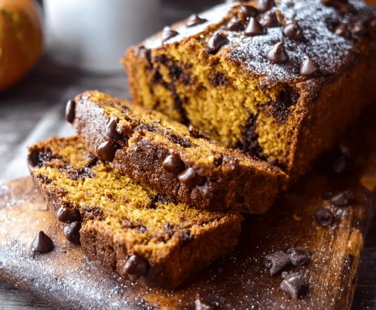 Decadent Pumpkin Bread with Chocolate Chips
