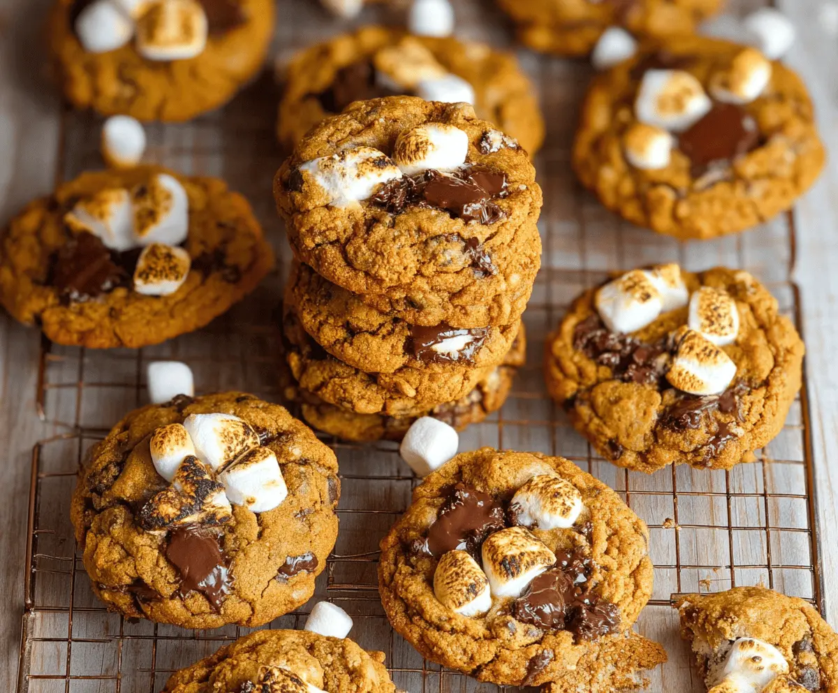 Pumpkin S'mores Cookies