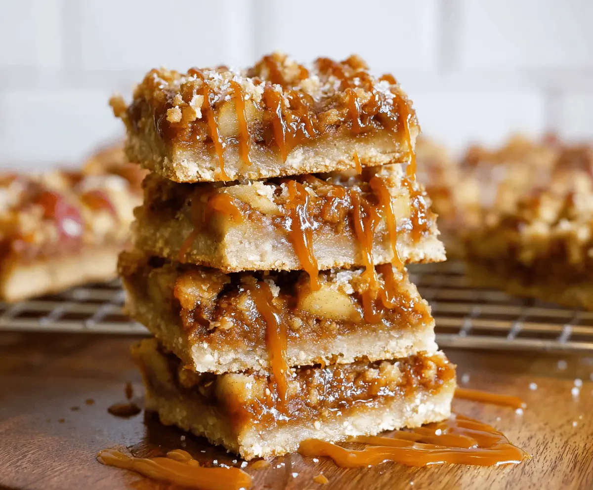 Salted Caramel Apple Bars