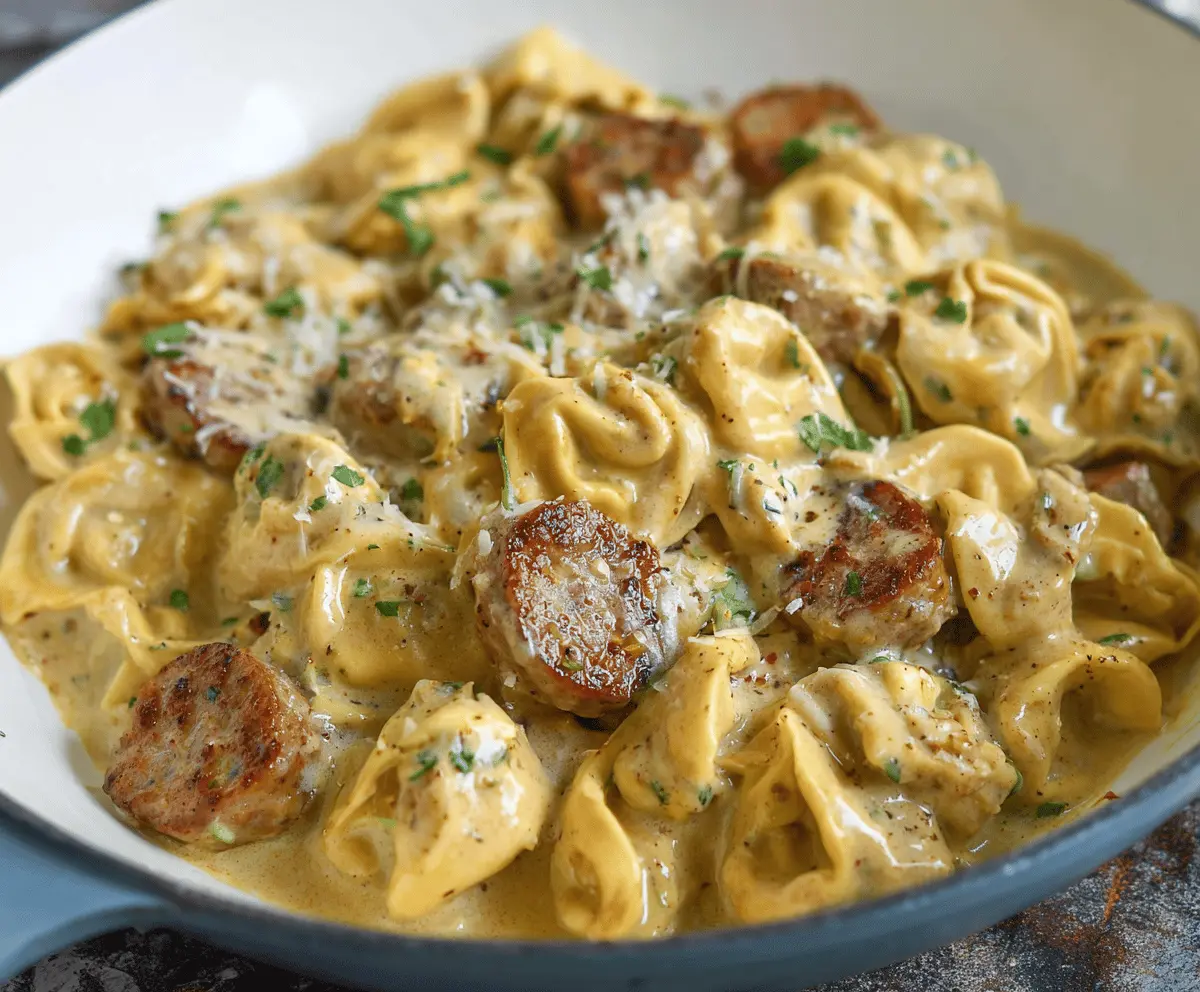 Sausage Tortellini Alfredo