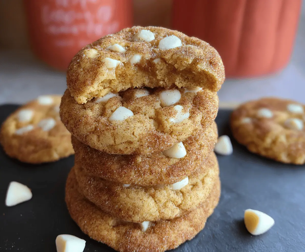 White Chocolate Pumpkin Snickerdoodles