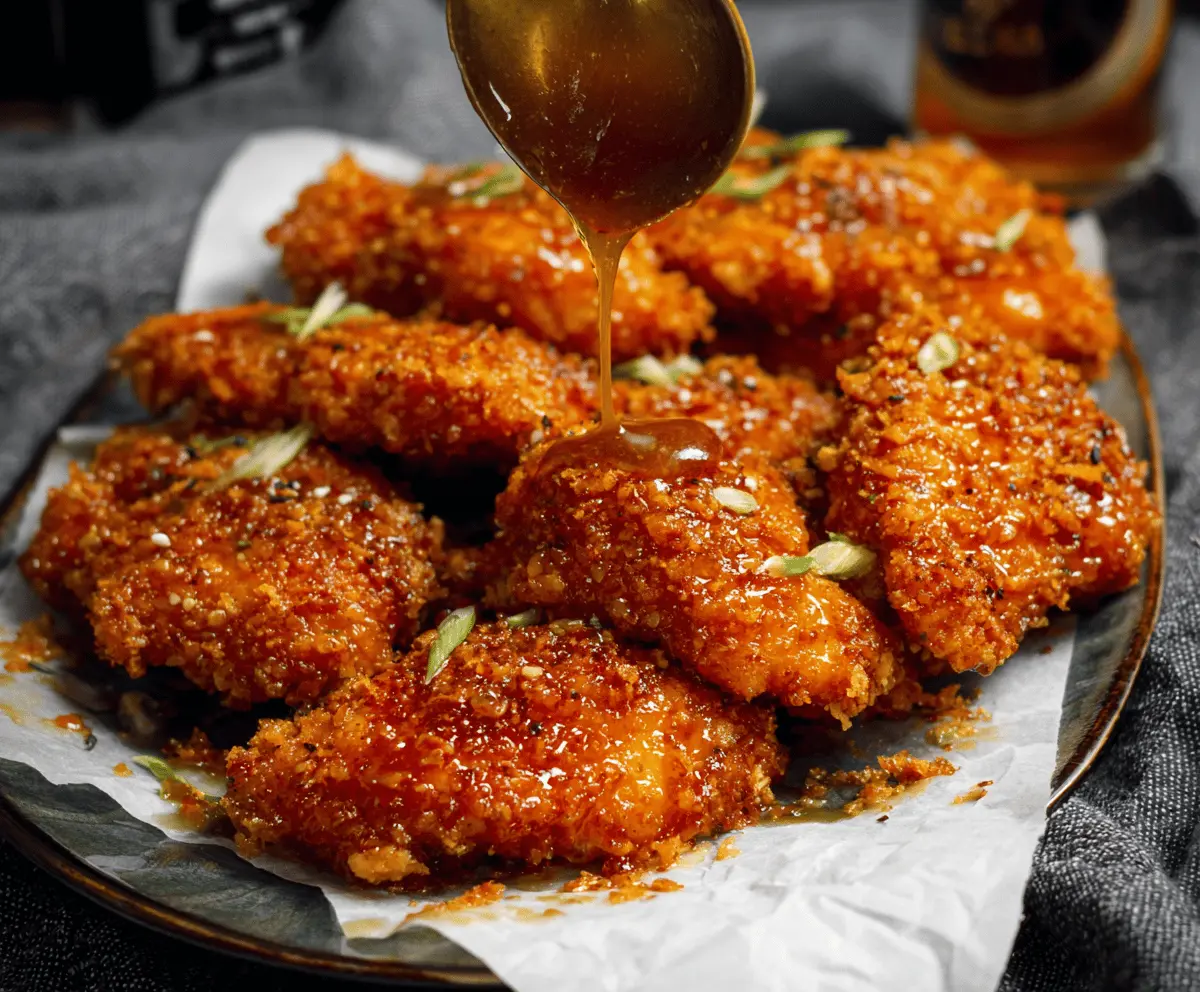 Baked Crunchy Hot Honey Chicken