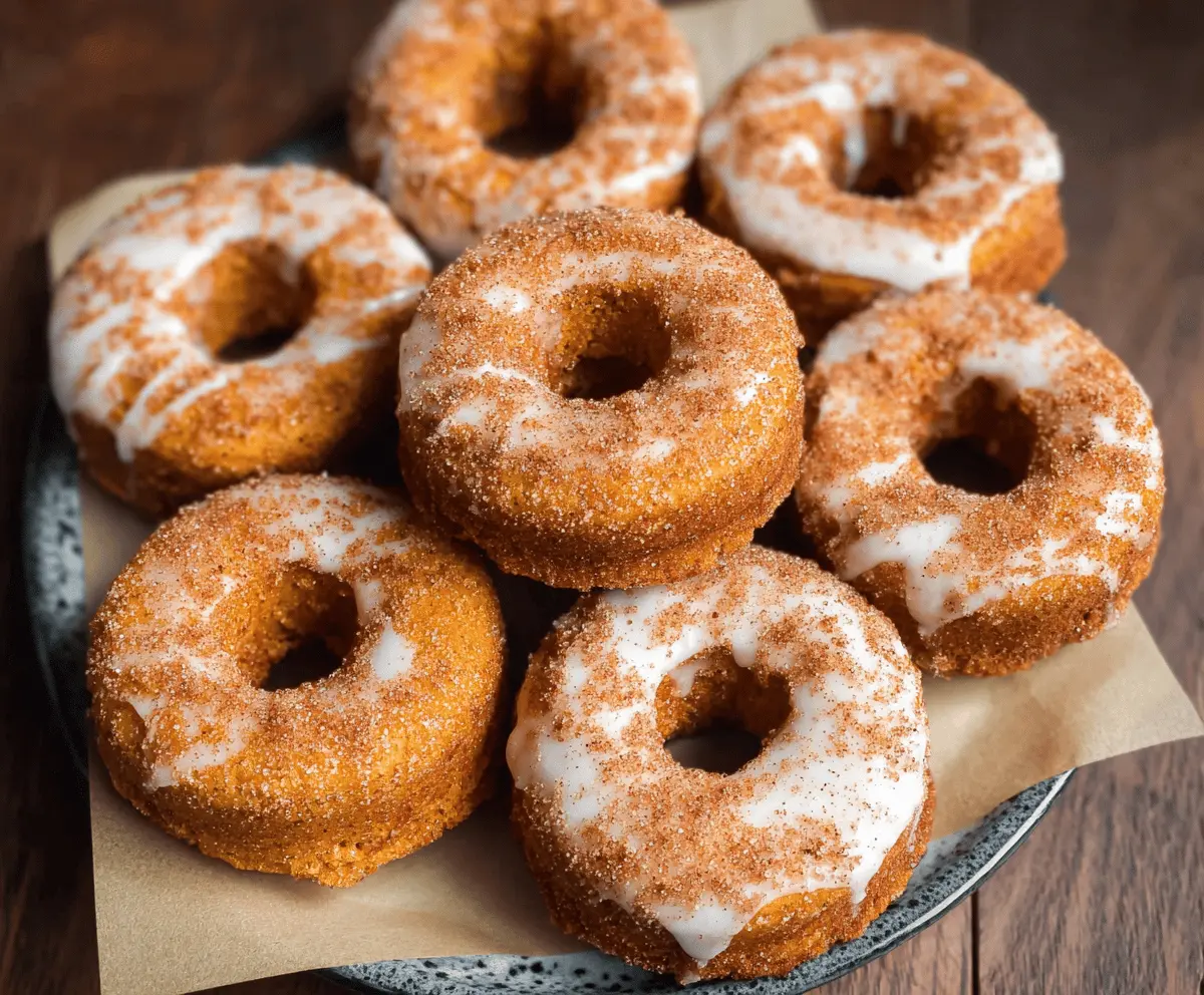 Baked Pumpkin Cake Donuts