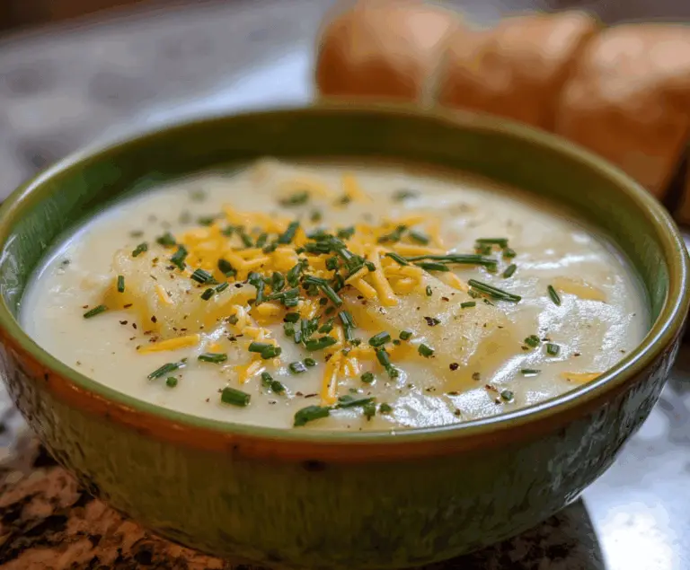 Cheddar Garlic Herb Potato Soup Recipe