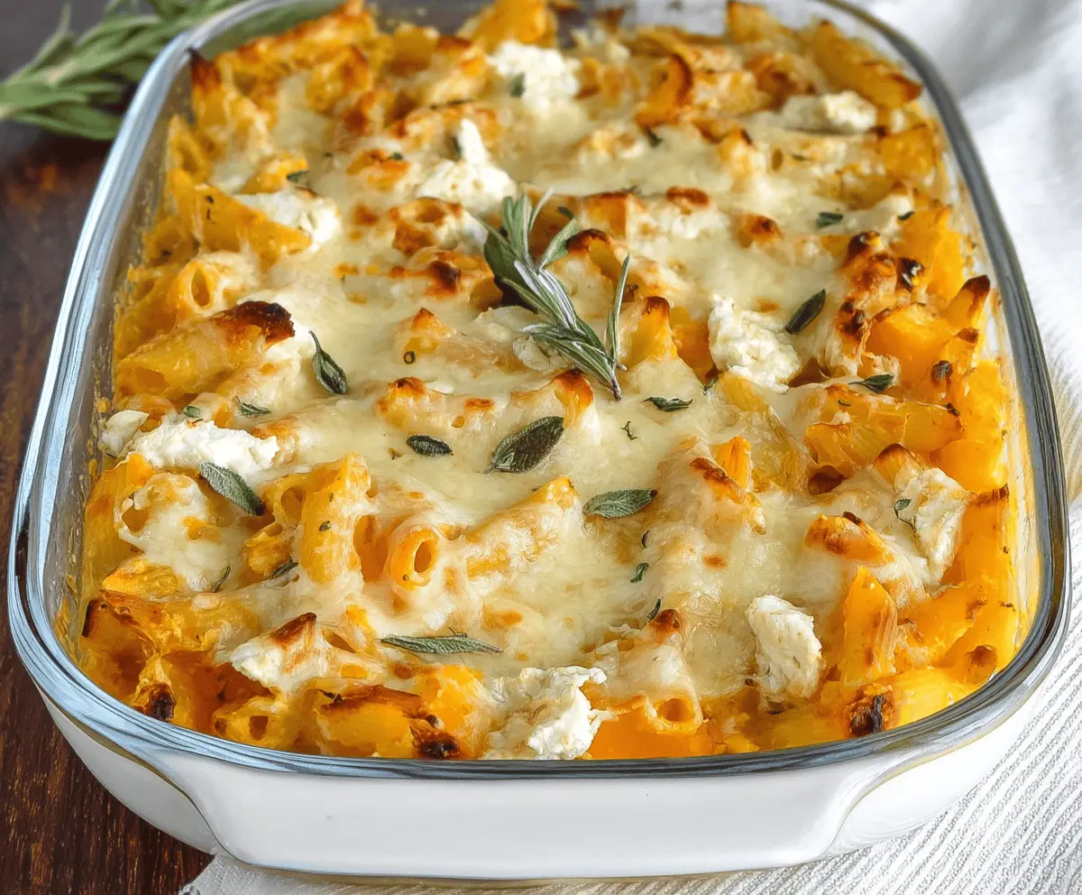 Cheesy Pumpkin Ricotta Pasta Bake