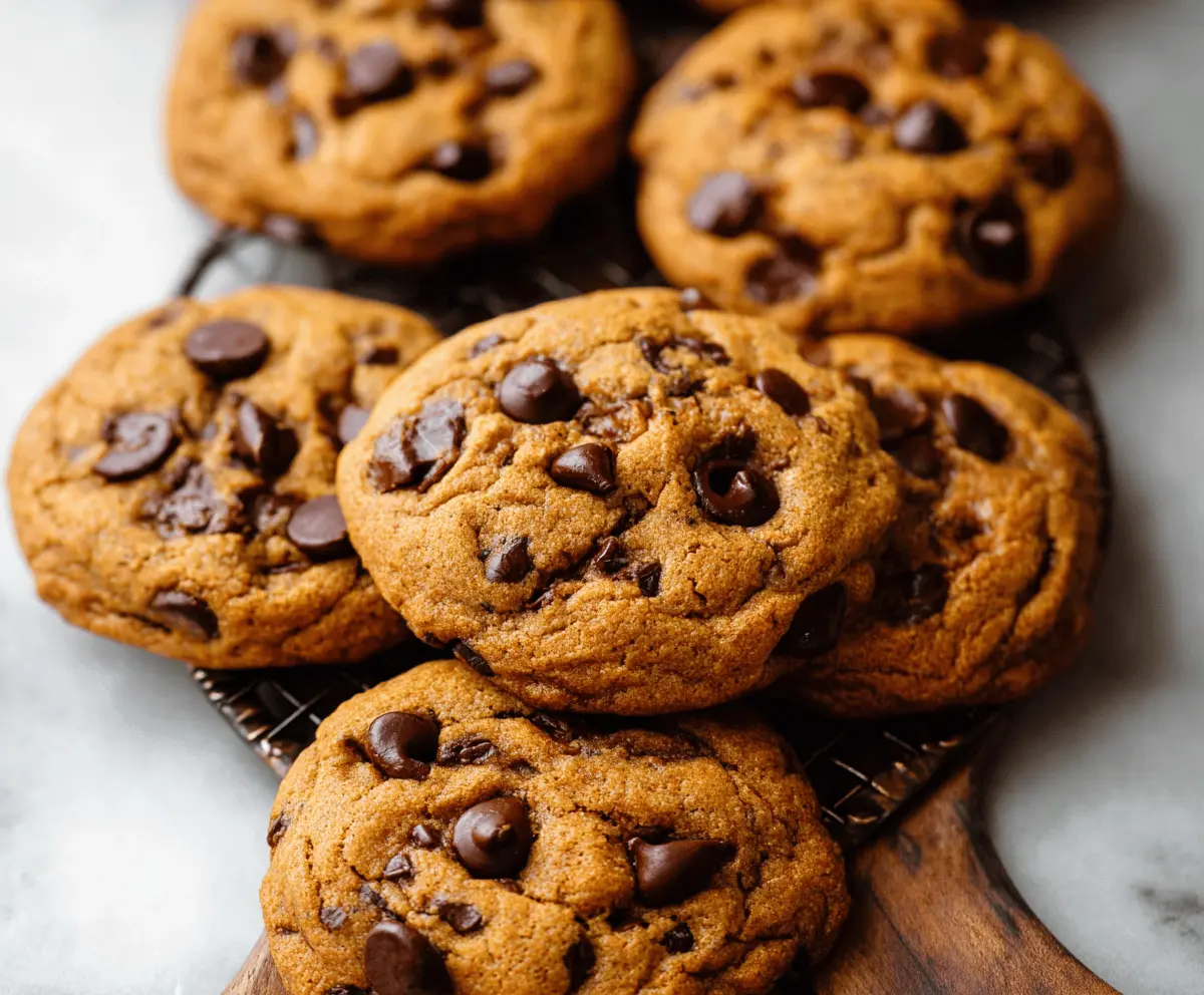 Chewy Pumpkin Chocolate Chip Cookies