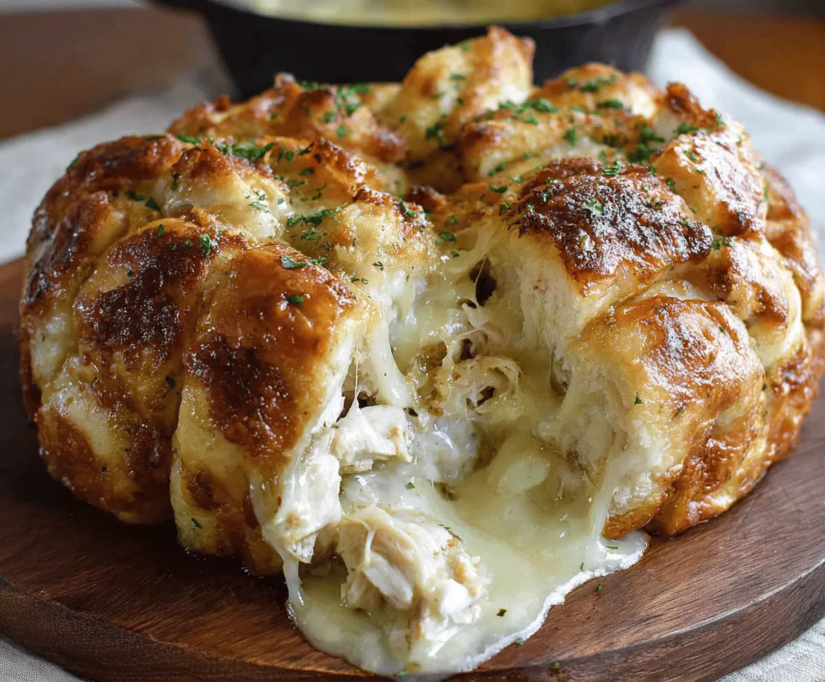Chicken Alfredo Monkey Bread