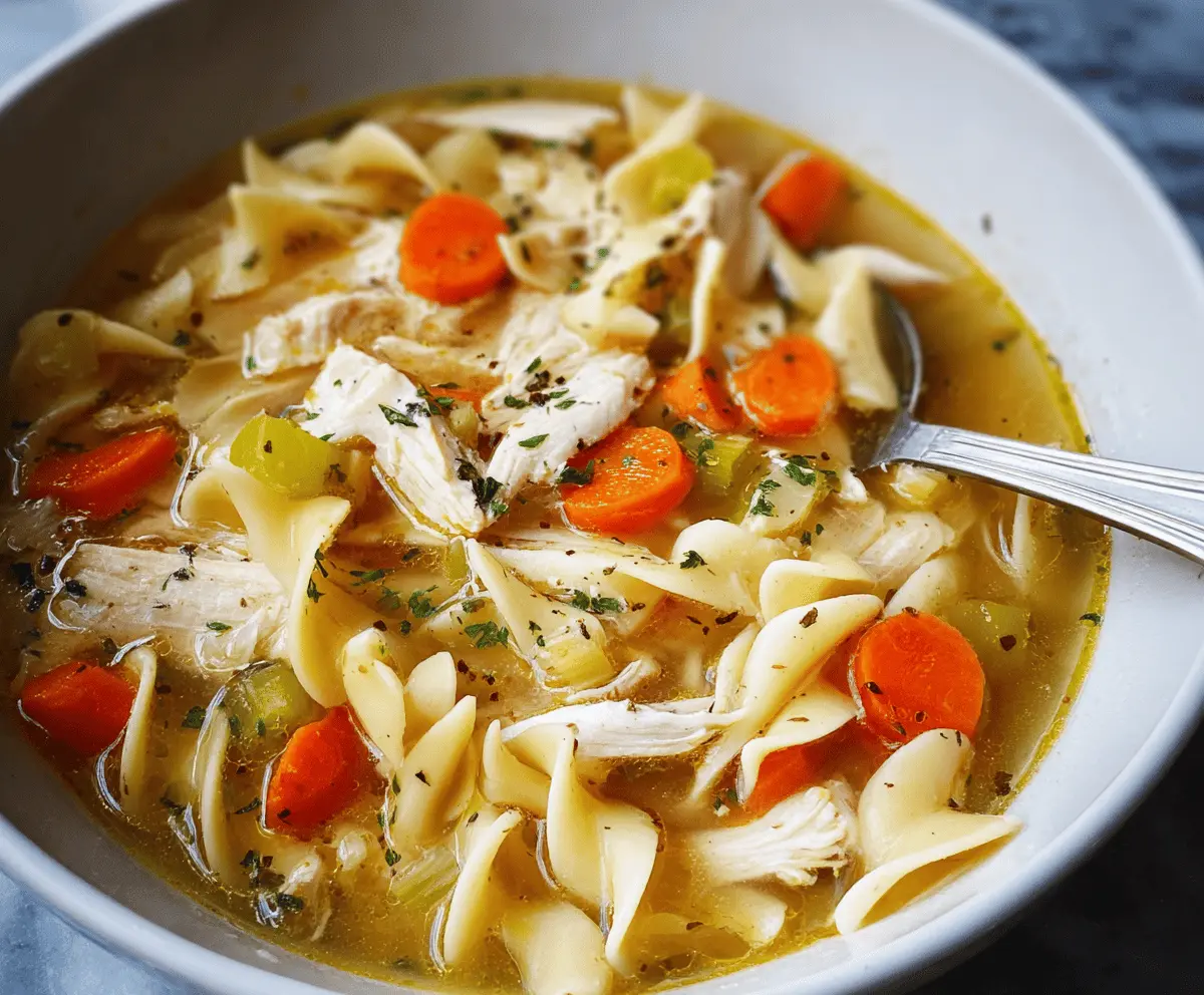 Easy Homemade Chicken Noodle Soup Recipe for Comfort & Health