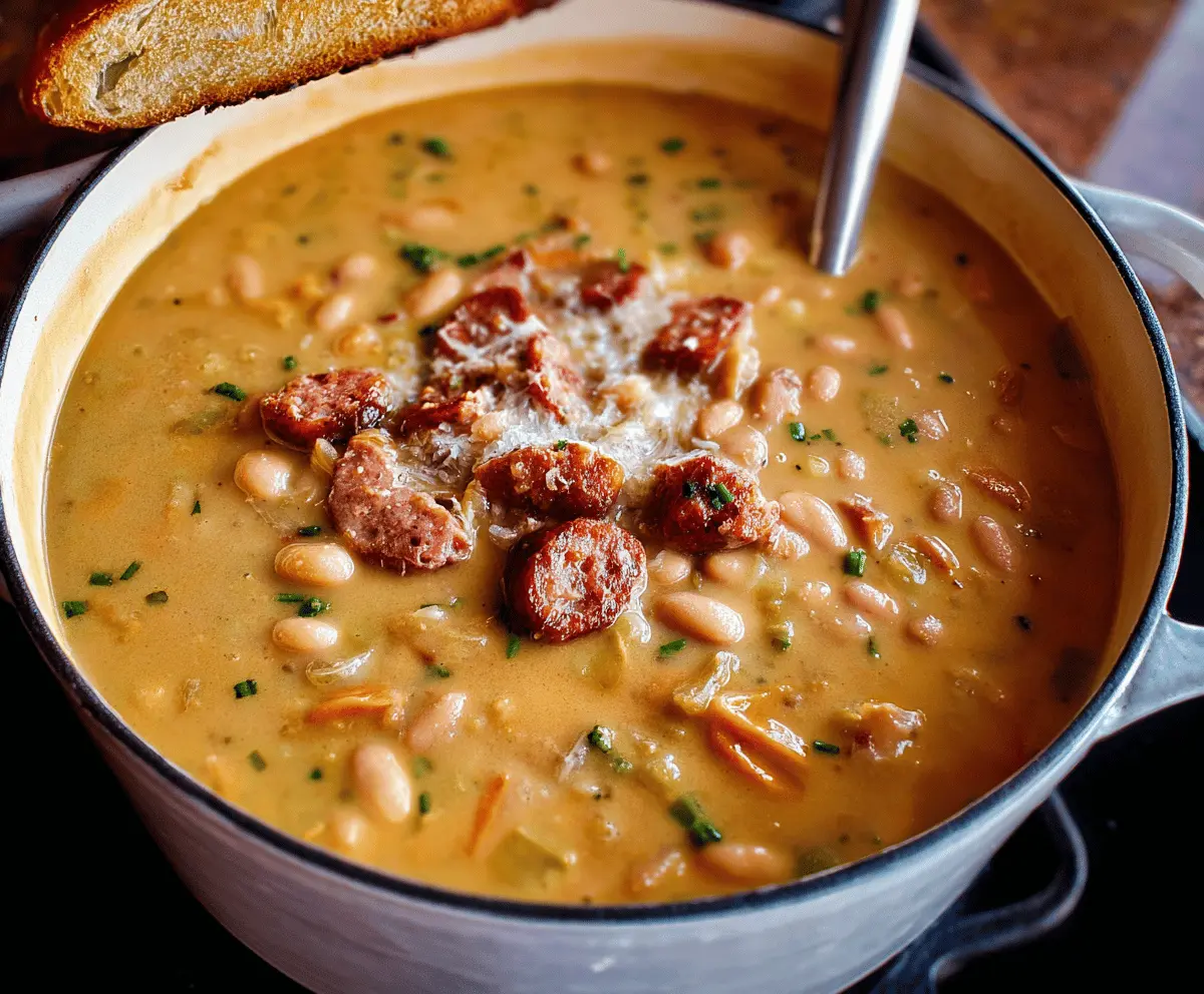 Creamy Bean Soup with Sausage