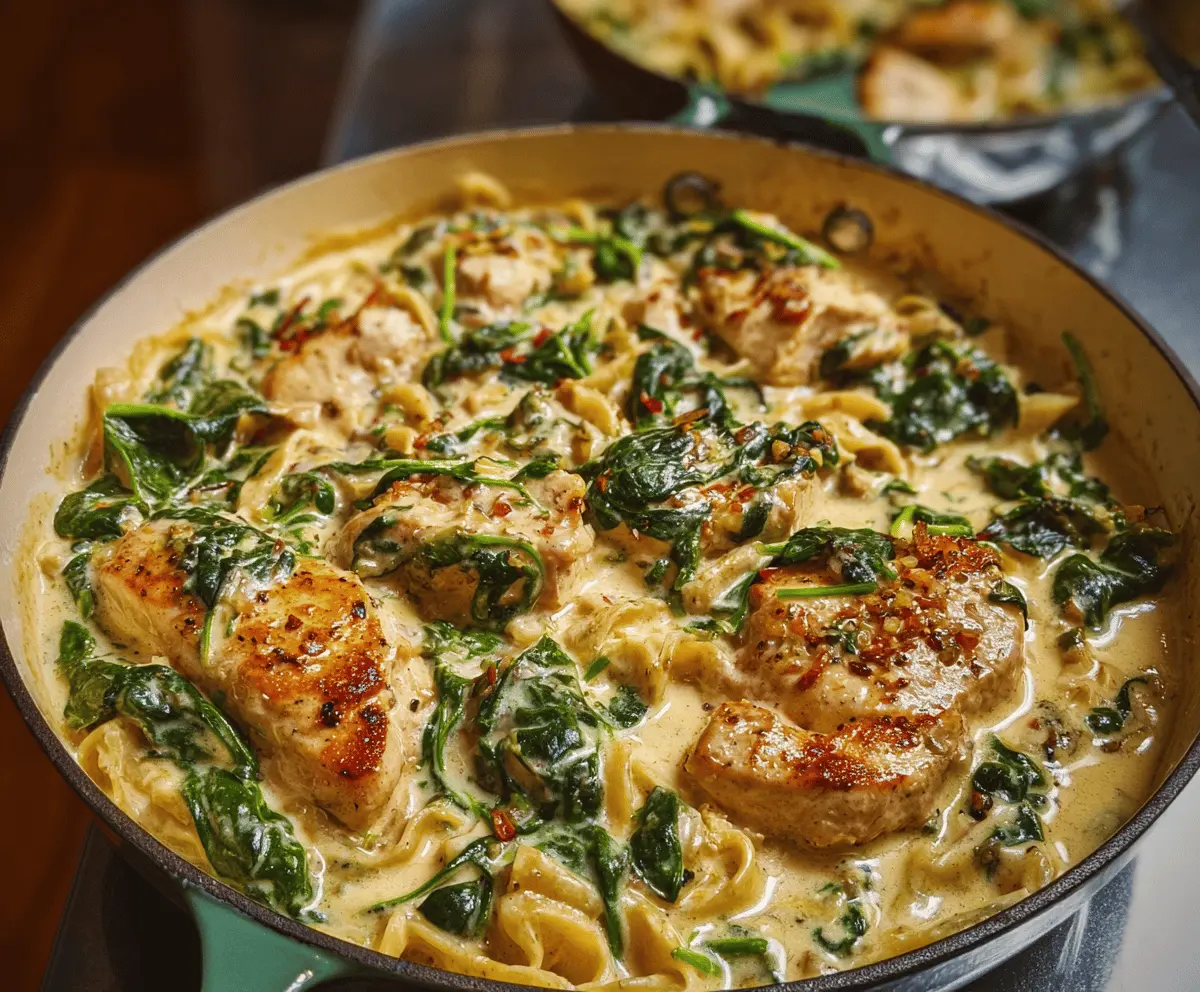 Easy Creamy Chicken and Spinach Casserole Recipe