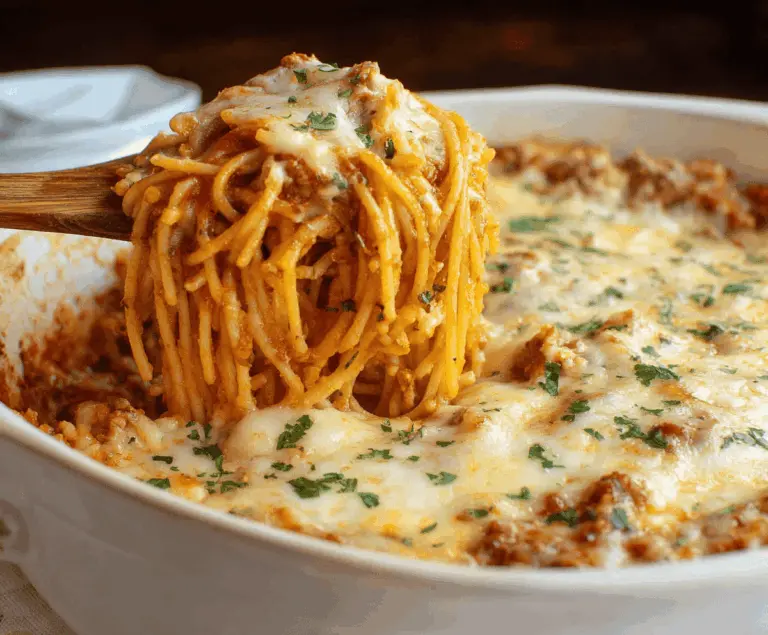 Creamy Southern Spaghetti Bake