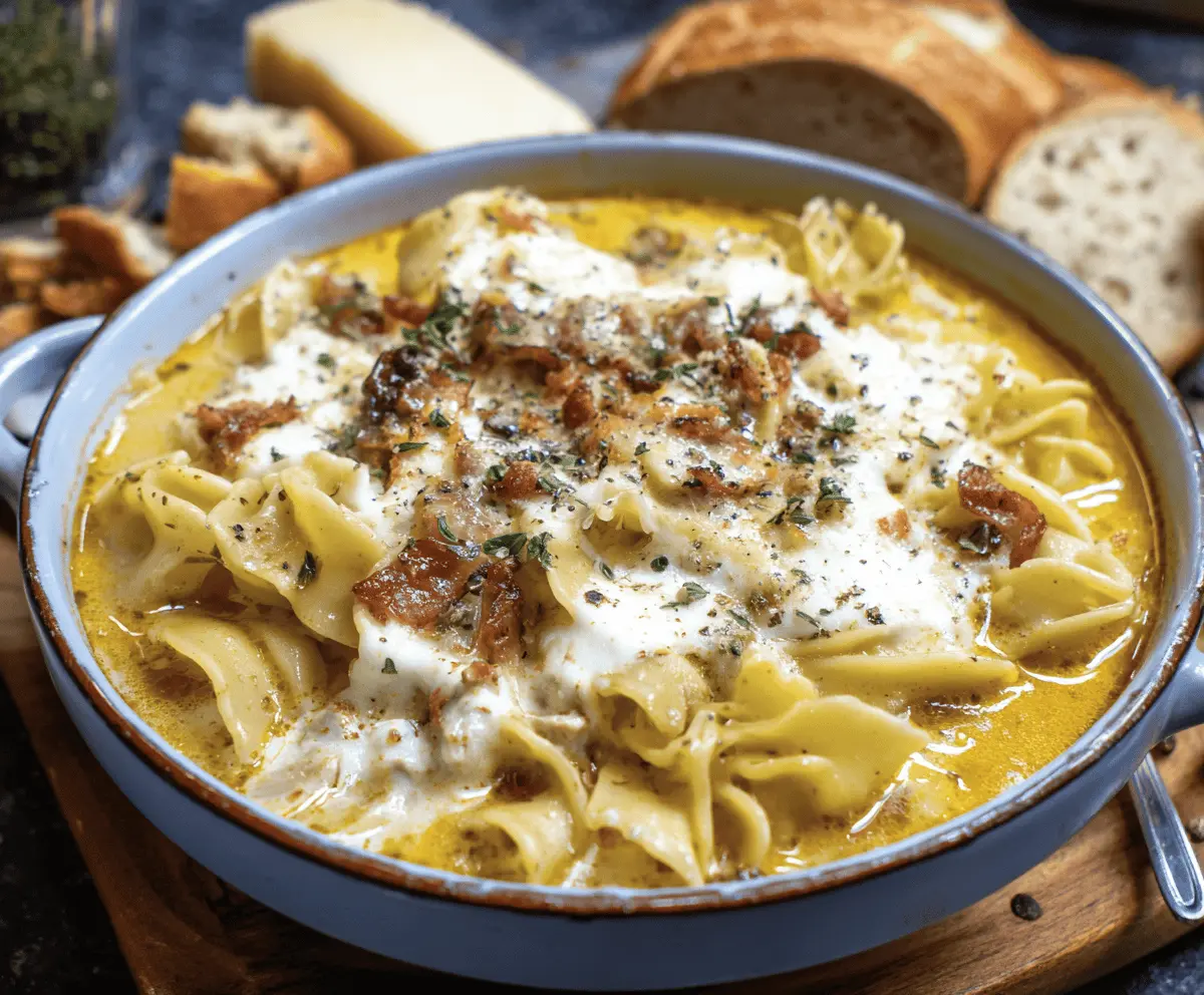 Creamy White Lasagna Soup