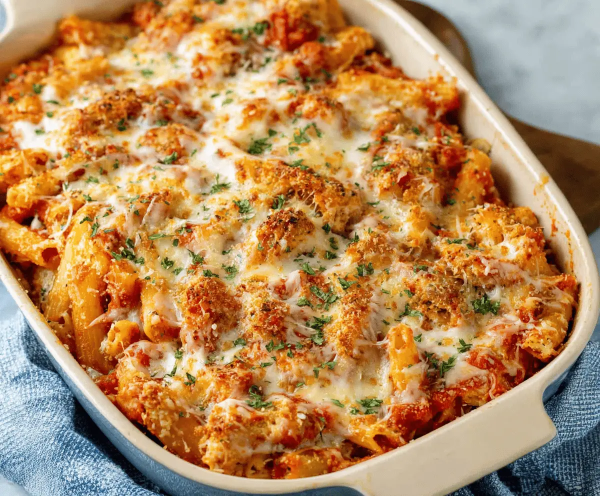 Dump-and-Bake Chicken Parmesan Casserole