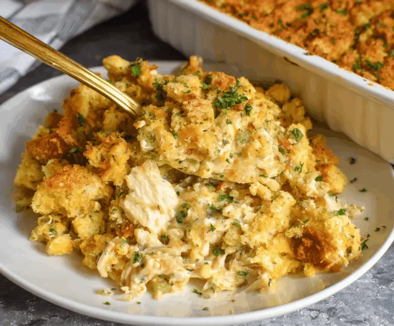 Easy Chicken & Stuffing Casserole