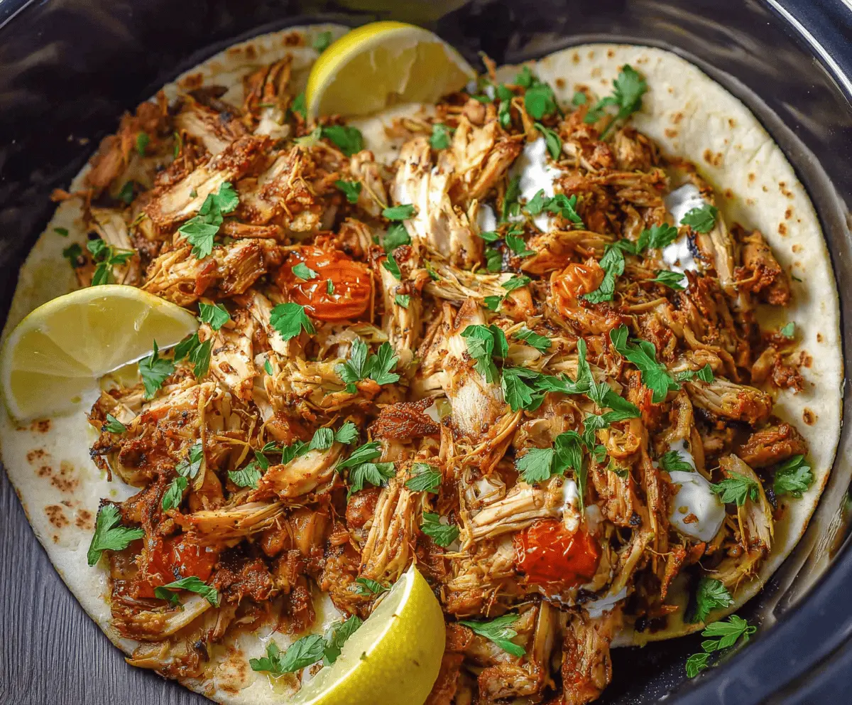 Easy Slow Cooker Chicken Shawarma Recipe