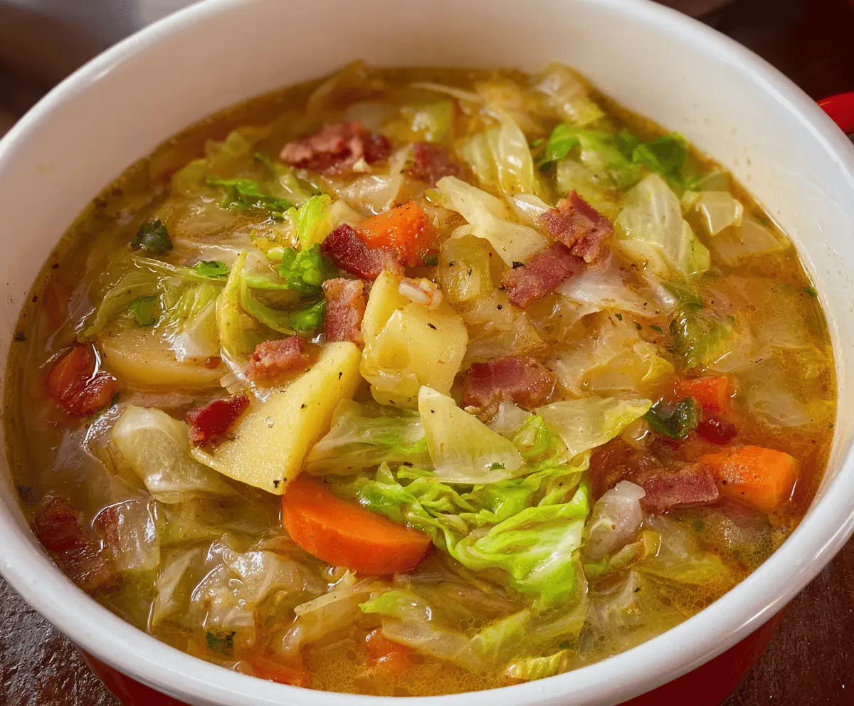 Irish Bacon, Cabbage, and Potato Soup Recipe