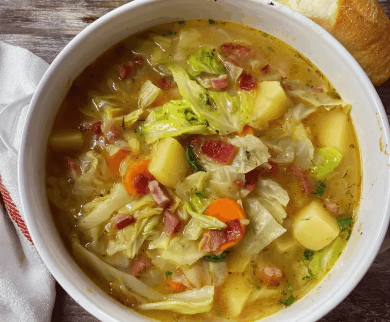 Irish Bacon, Cabbage, and Potato Soup Recipe