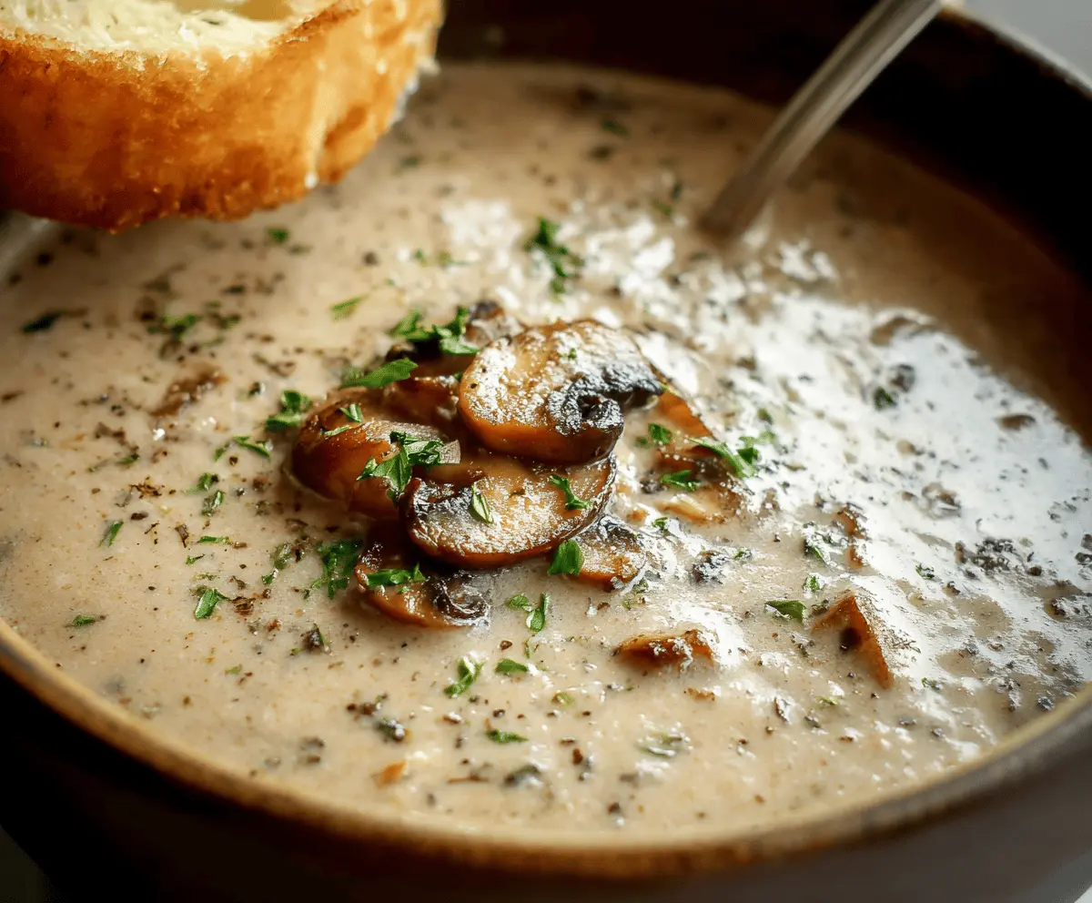 Mushroom Soup Dish