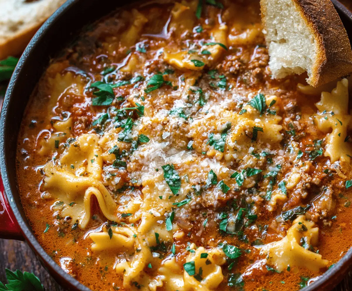 One-Pot Lasagna Soup Recipe