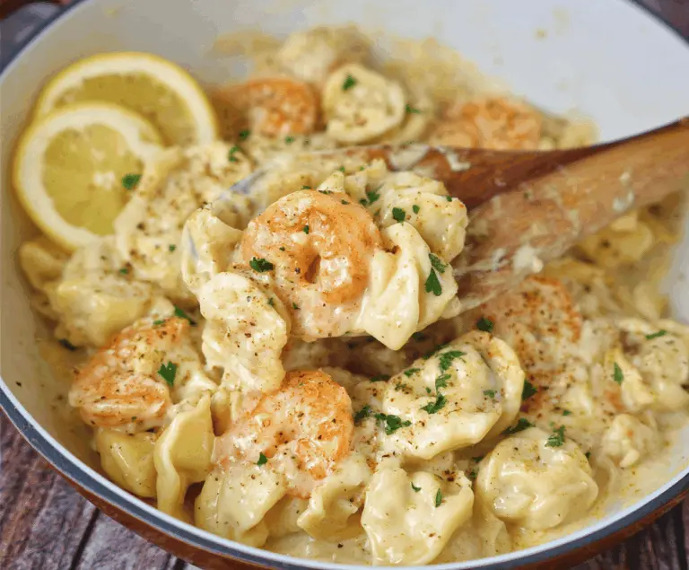 Shrimp Tortellini in Lemon Garlic Cream Sauce