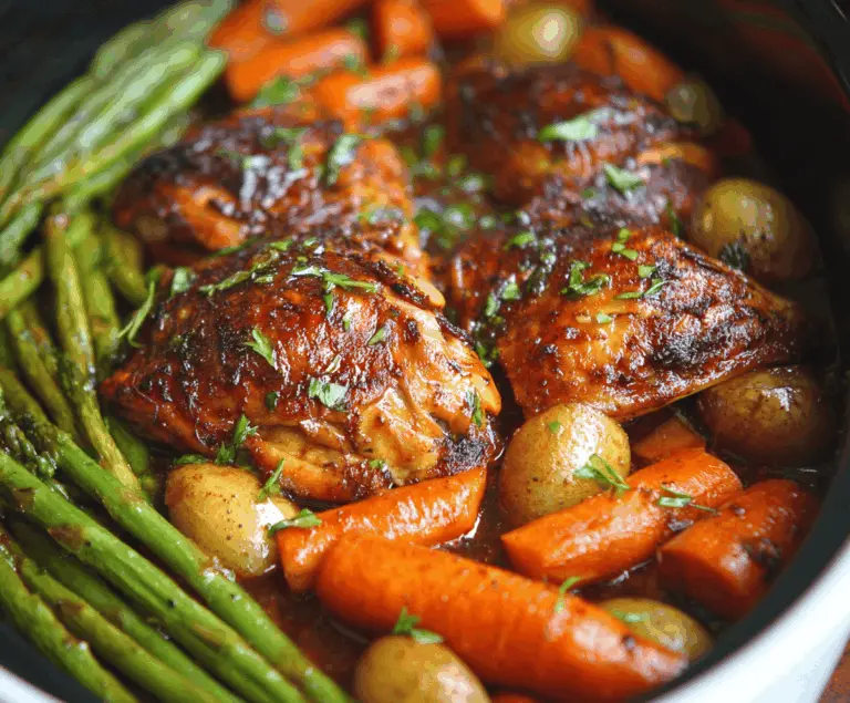 Slow Cooker Honey Garlic Chicken and Veggies