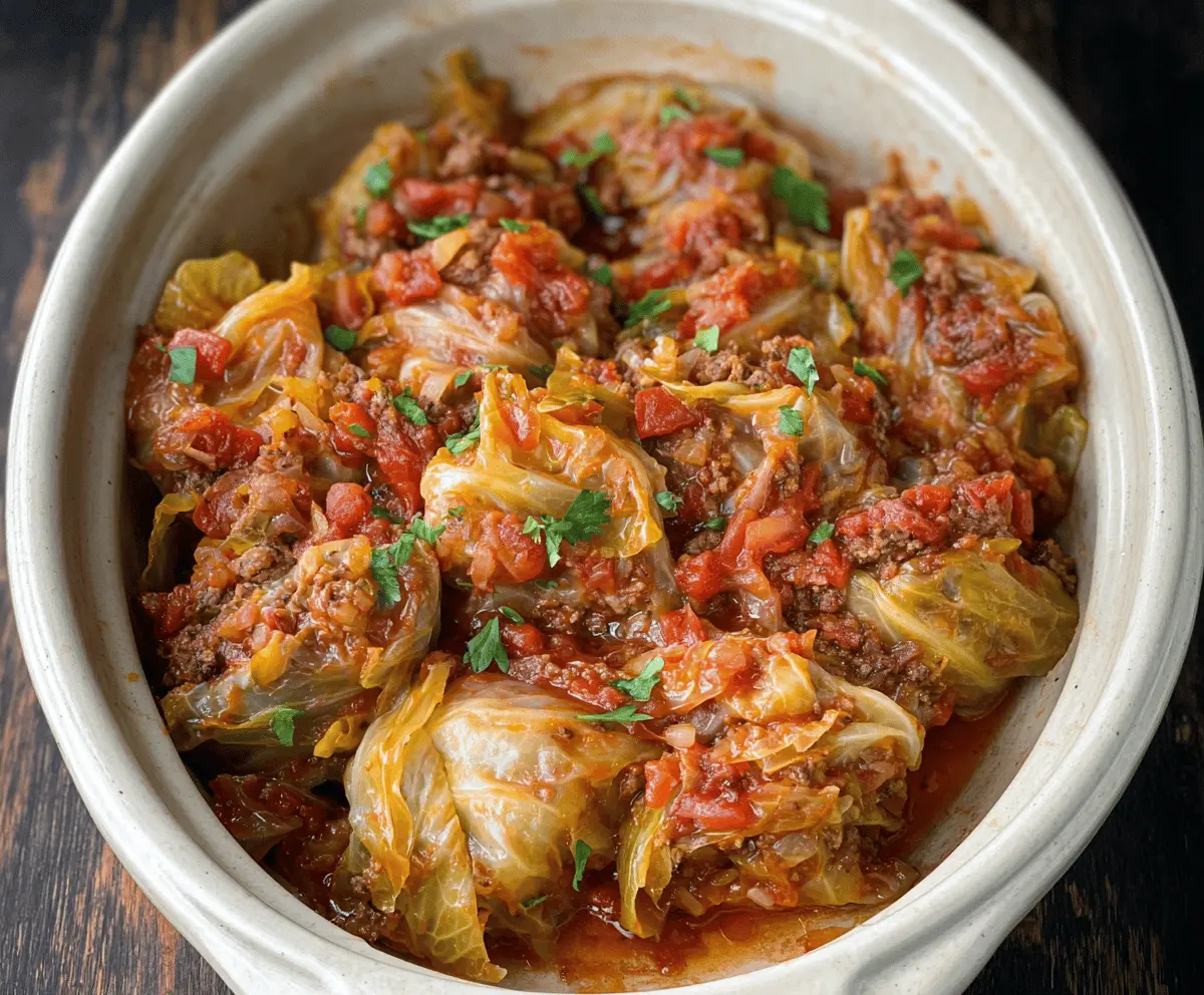 Easy Slow Cooker Unstuffed Cabbage Rolls Recipe – Healthy & Comforting