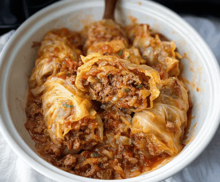Slow Cooker Unstuffed Cabbage Rolls
