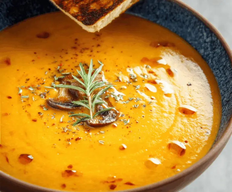 Tasty Roasted Winter Vegetable Soup Dish