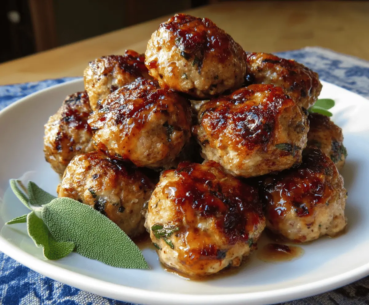 Easy Apple & Sage Turkey Meatballs Recipe – Healthy and Flavorful Meal