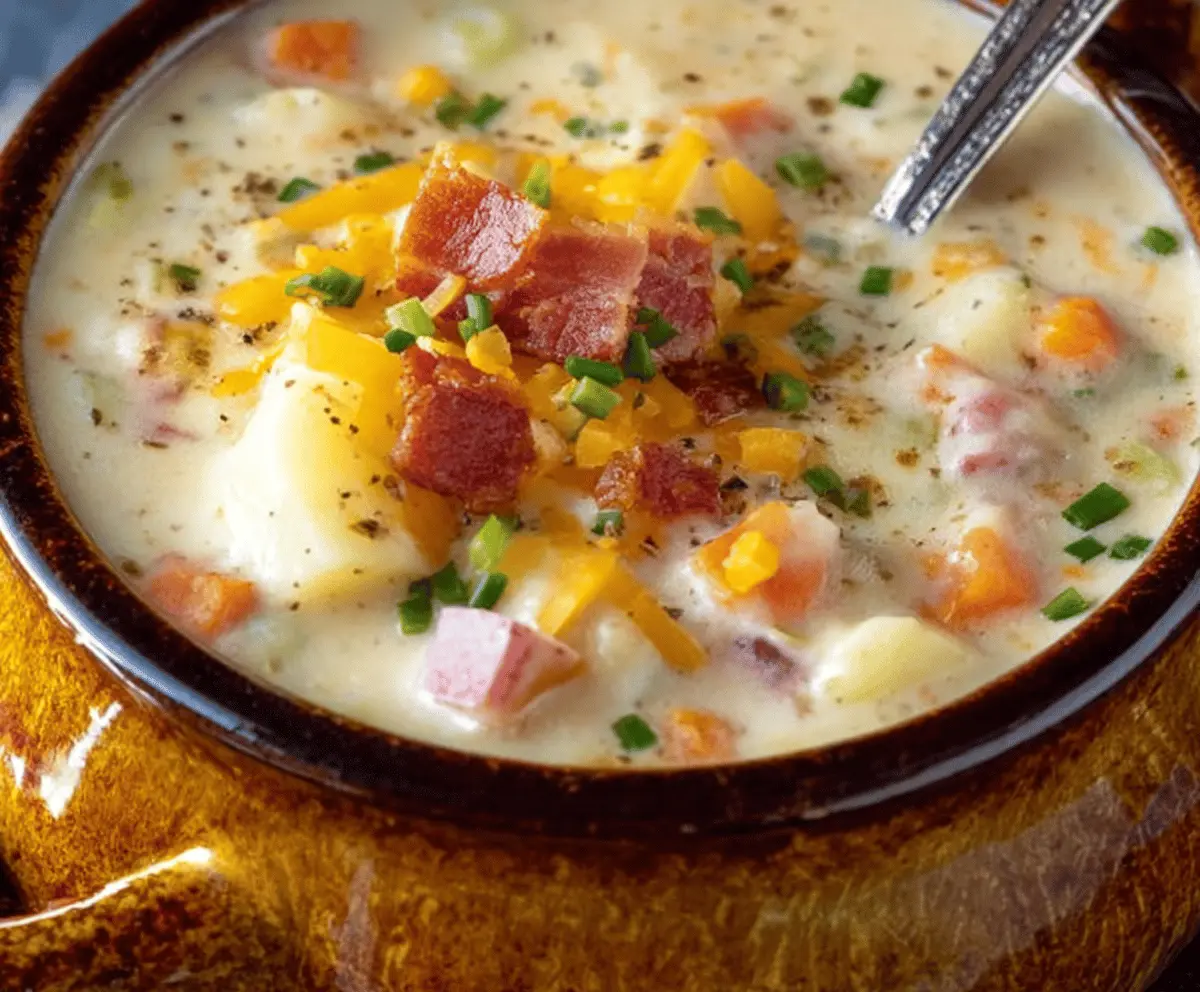 Best Classic Old Fashioned Loaded Potato Soup Recipe