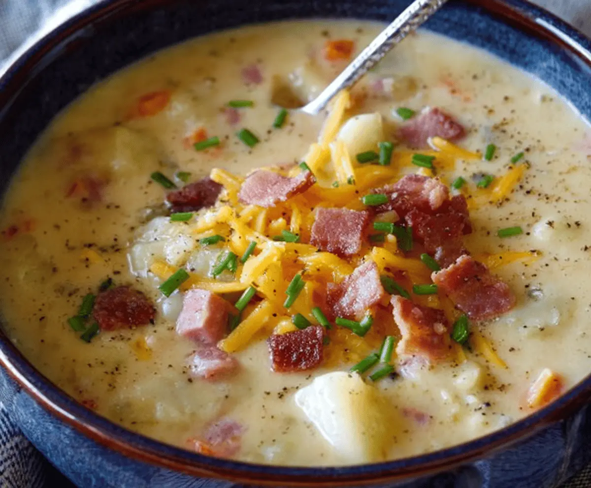 Best Classic Old Fashioned Loaded Potato Soup Recipe