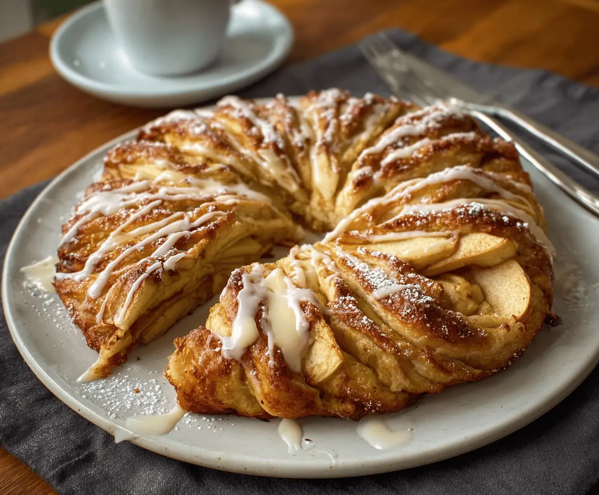 Cozy Apple Kringle with Sweet Vanilla Glaze Recipe