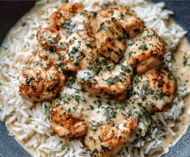 Creamy Herb Chicken & Basmati Rice – A Comforting, Flavor-Packed One-Pan Meal
