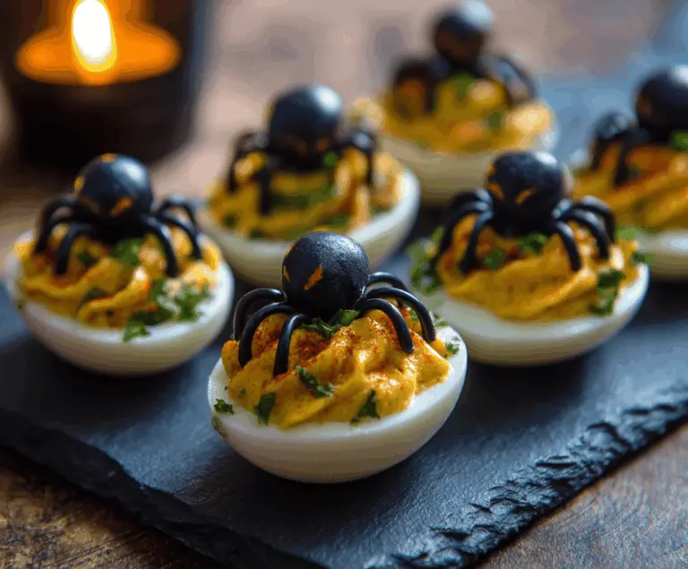 Creepy Deviled Eggs – Spooky Halloween Appetizer