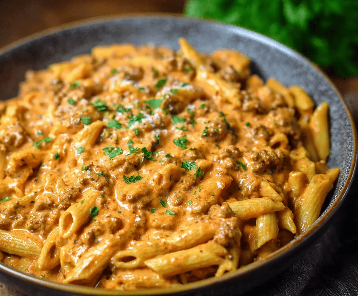 High Protein Creamy Beef Pasta Recipe for Quick Weeknight Dinners