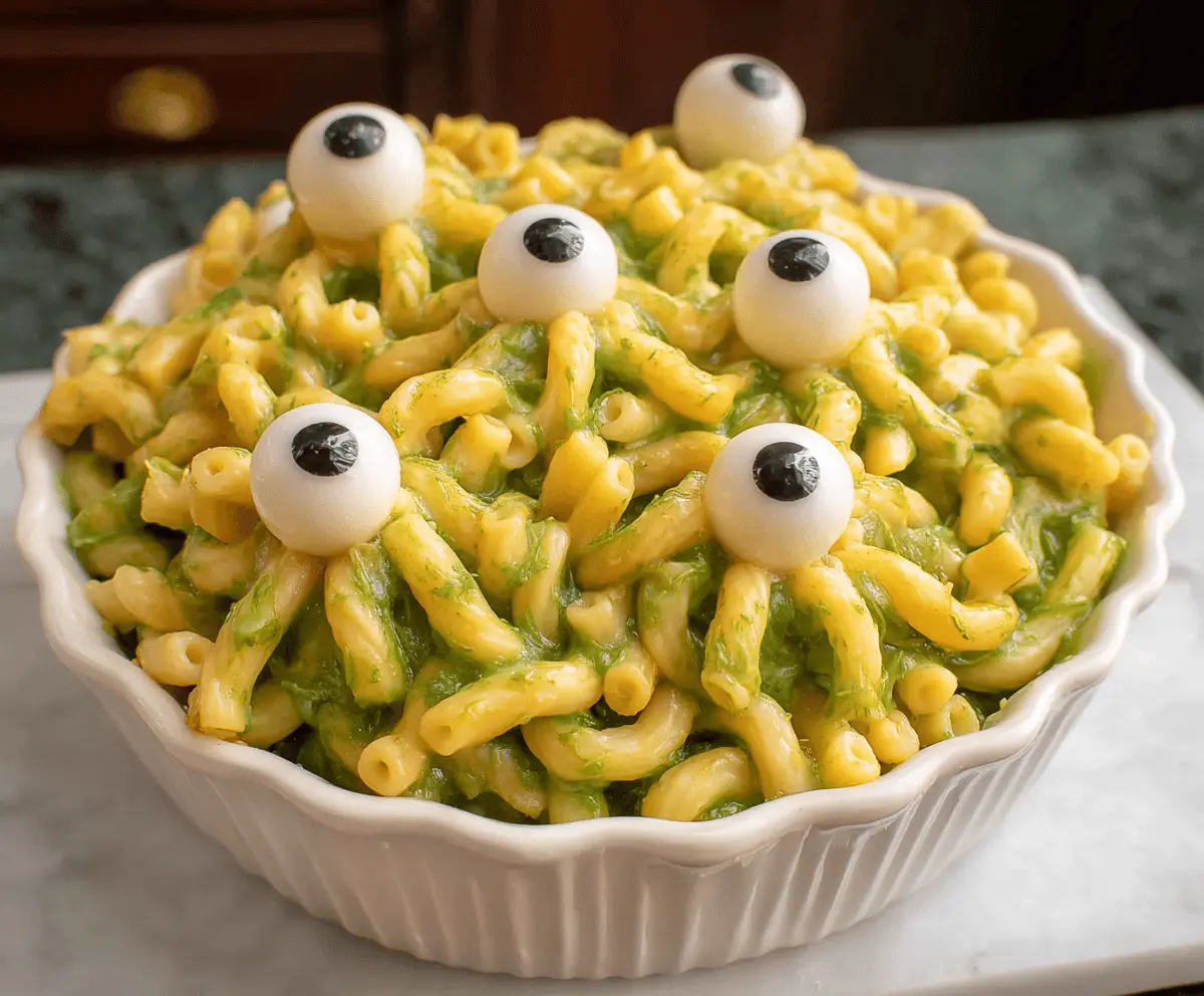 Spooky Monster Mac and Cheese Recipe for Halloween Dinner
