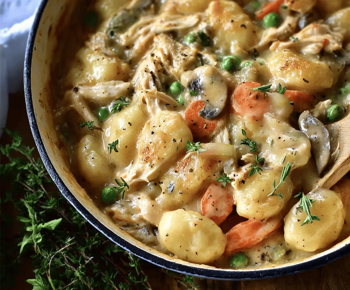 One Pot Gnocchi Chicken Pot Pie Recipe – Easy Comfort Food
