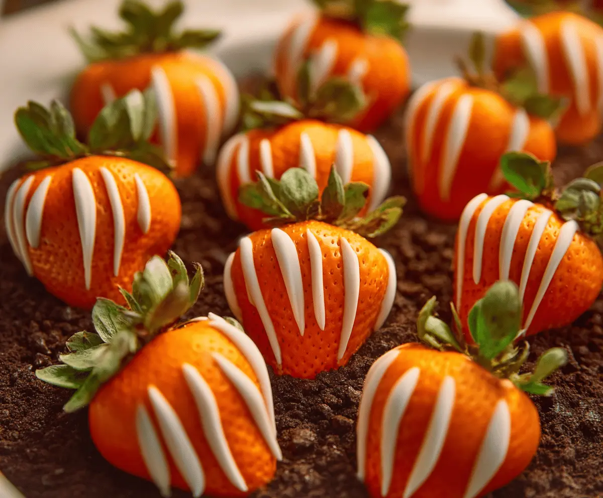 Delicious Chocolate-Covered Pumpkin Patch Strawberries Recipe