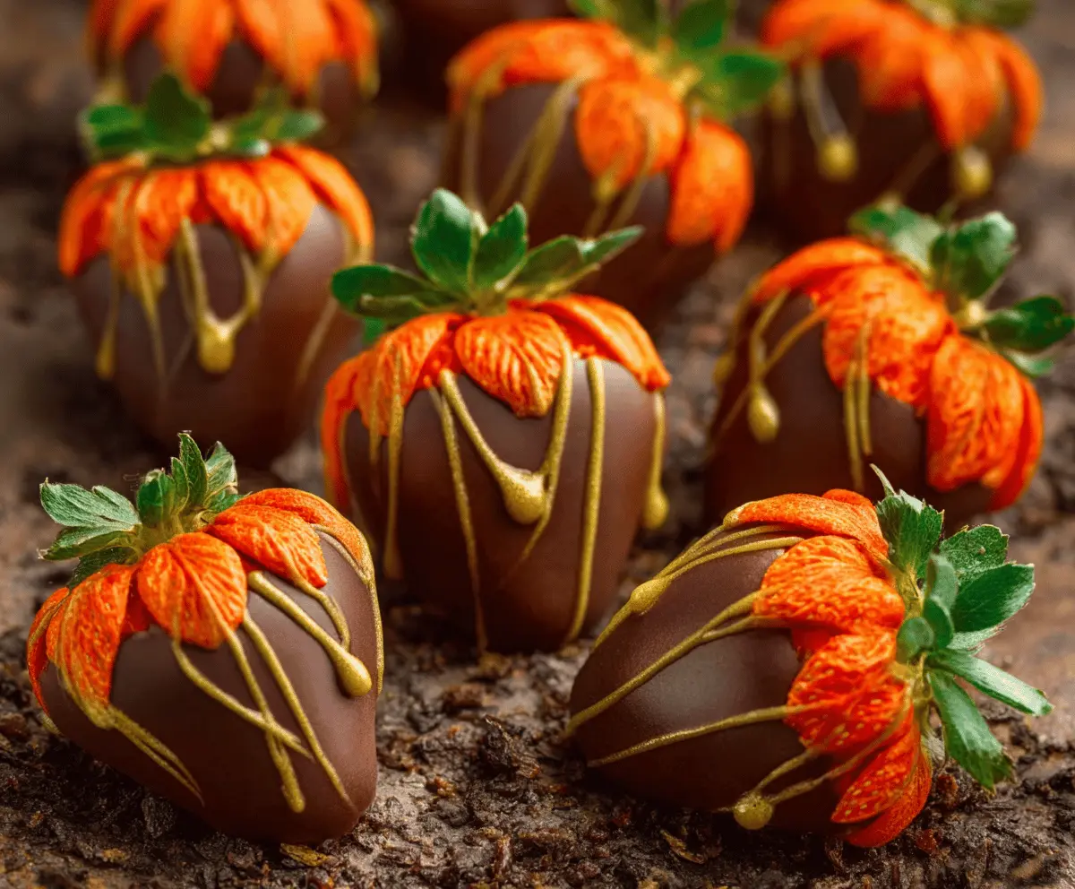 Delicious Chocolate-Covered Pumpkin Patch Strawberries Recipe