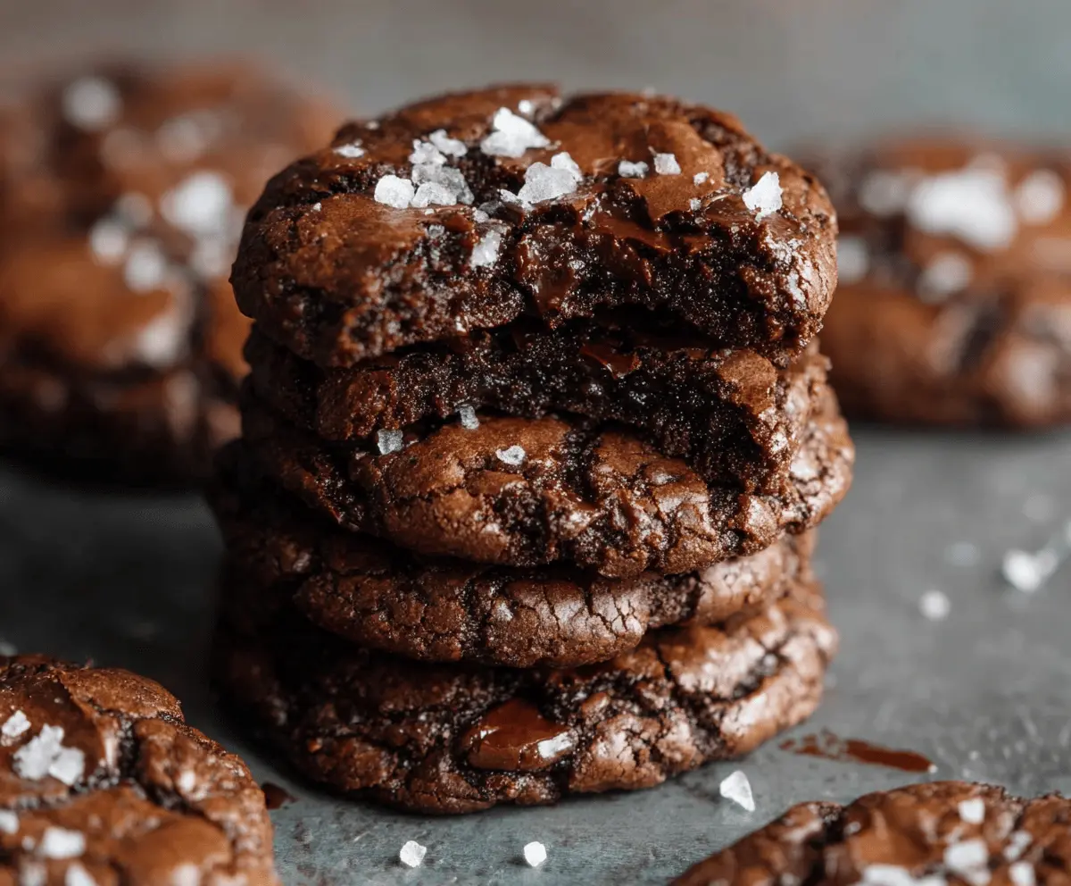 Chewy Salted Brownie Cookies Recipe