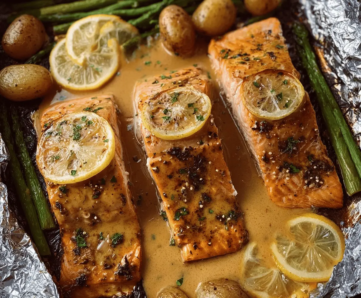Easy Sheet Pan Lemon Garlic Butter Salmon Recipe