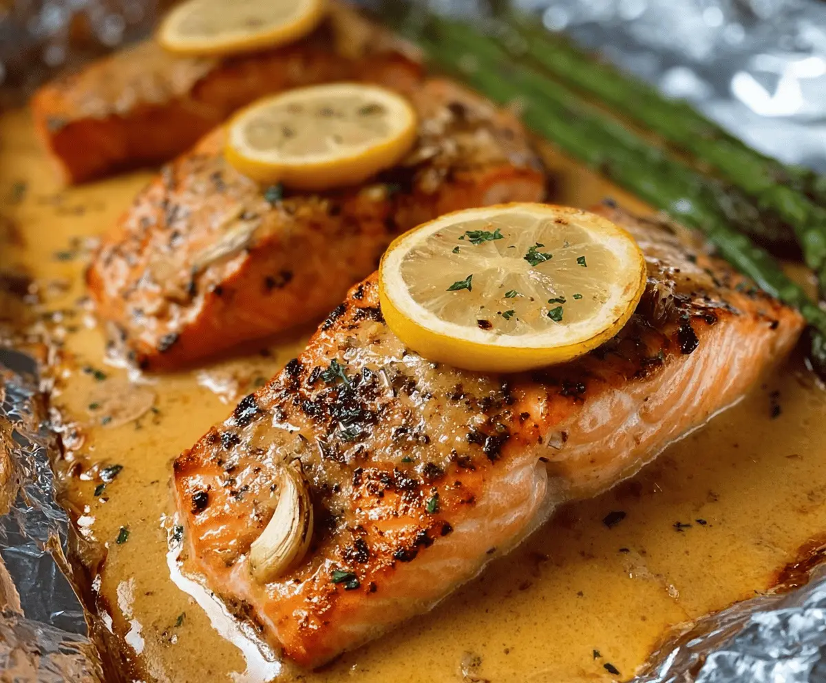 Easy Sheet Pan Lemon Garlic Butter Salmon Recipe
