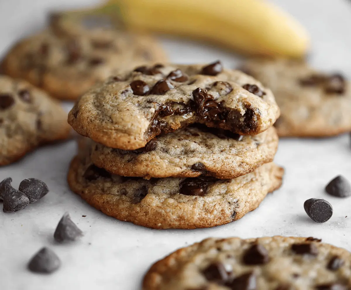 Soft and Chewy Banana Chocolate Chip Cookies Recipe